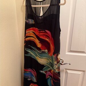 Signature Black and Multicolor Midi Dress